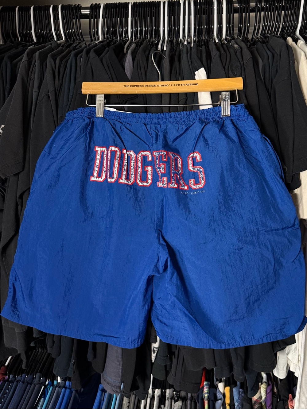 Vintage 90s Reebok Los Angeles Dodgers Nylon Shorts Men’s Large Blue Lightweight